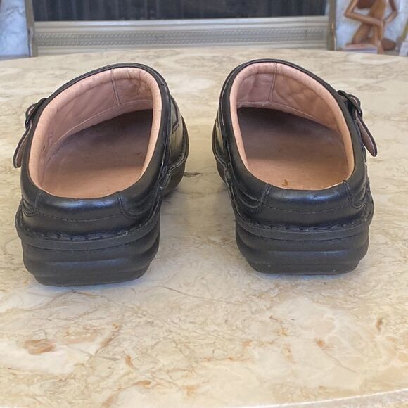 Alegria Chairman Black Nappa Open Back Mule Men’s Shoes - Picture 10 of 15